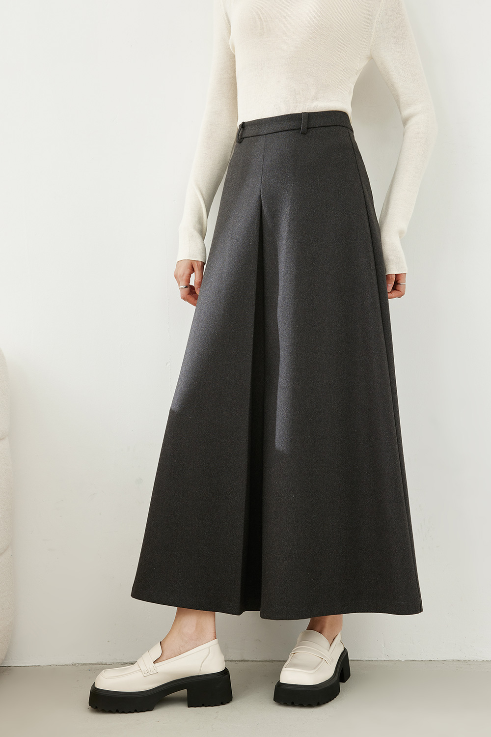 Waisted A-line Half-body Skirt