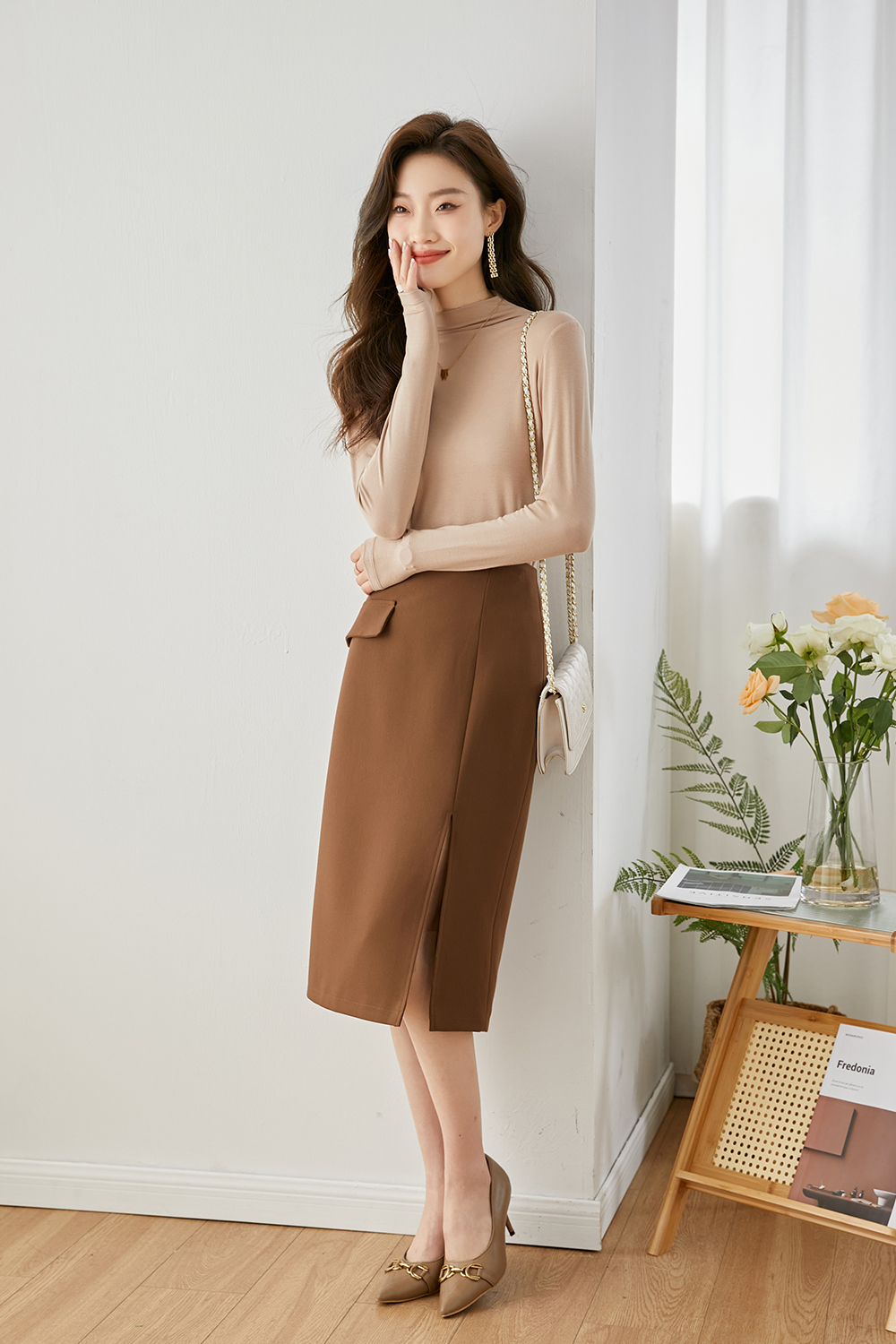 High-Elastic Stand Collar Base Shirt-VIMLYSTORE