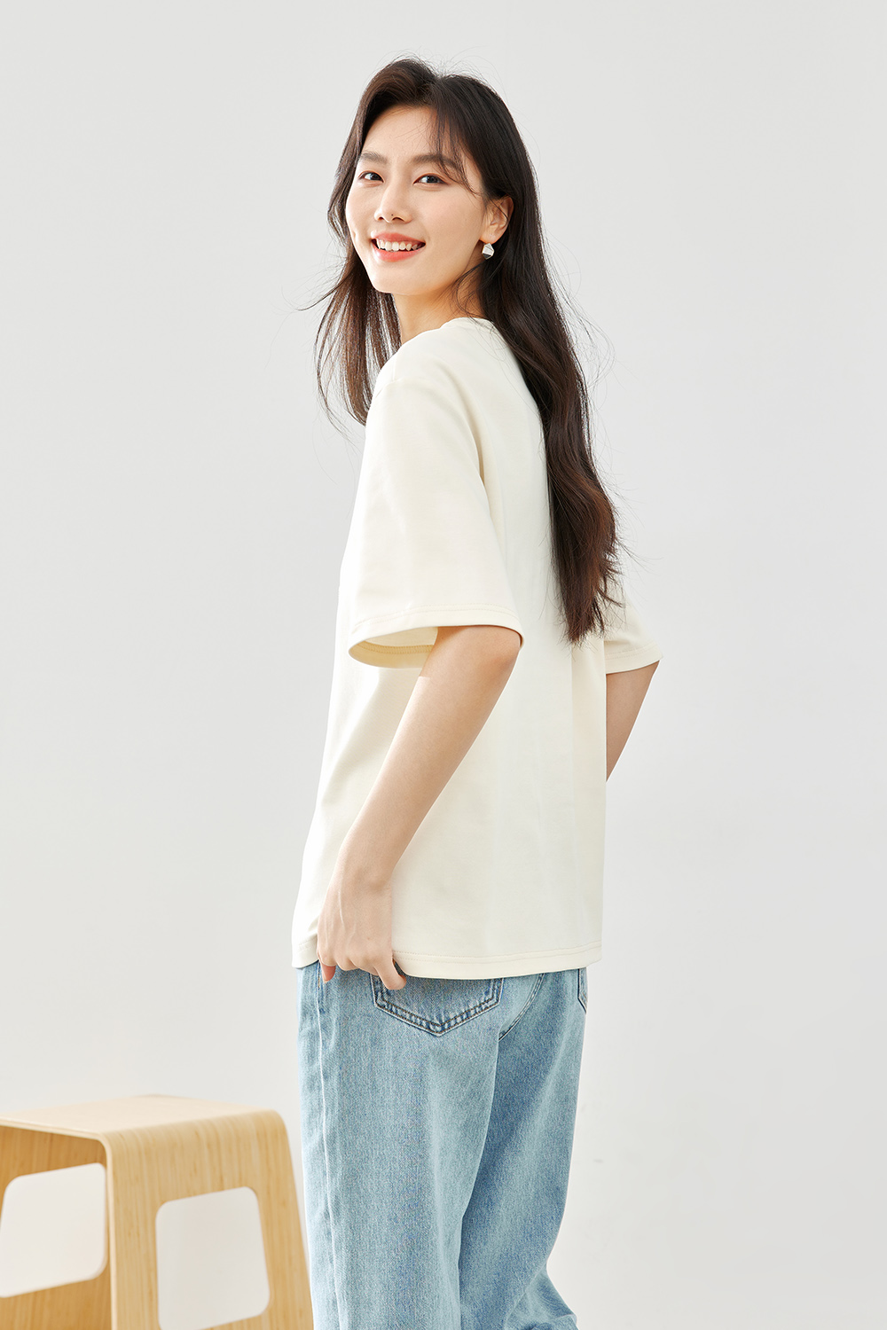 Casual Solid Color T-Shirt-VIMLYSTORE