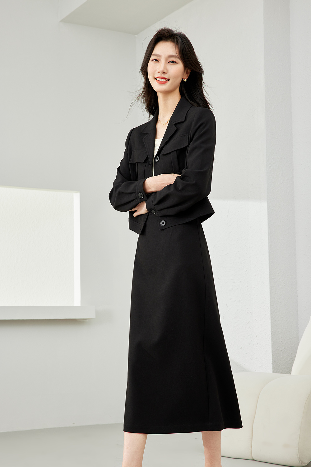 Commuter Straight Skirt Suit