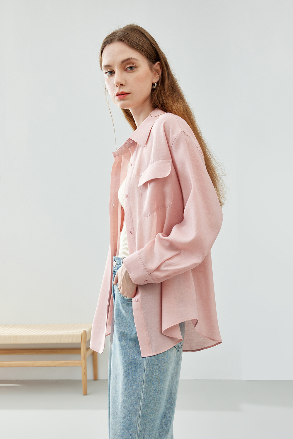 Casual drop sleeve shirt