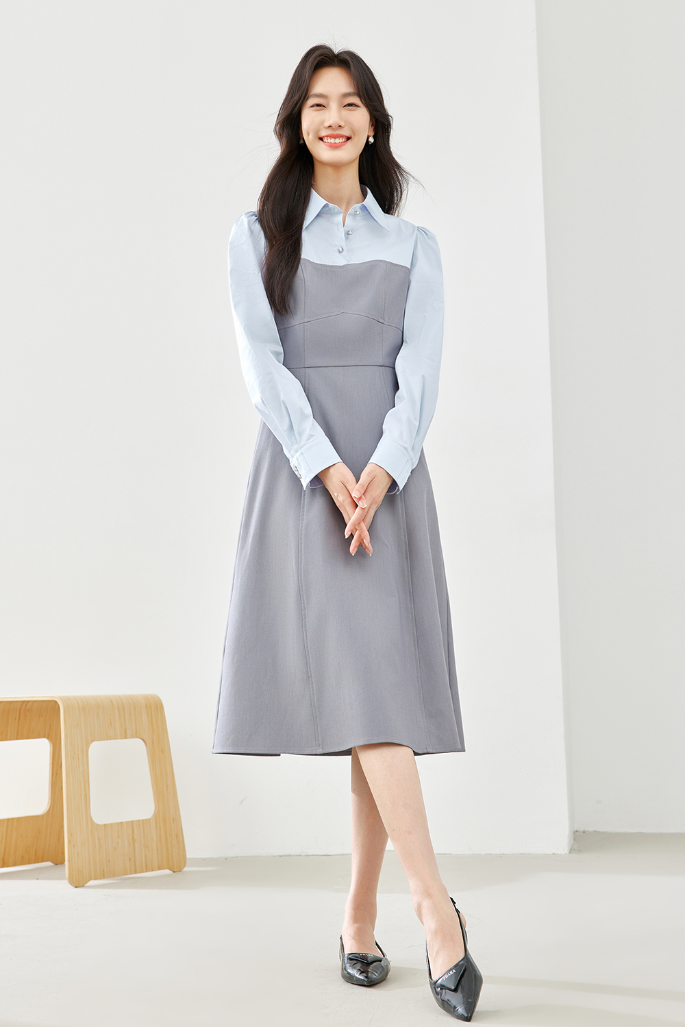 Patchwork Contrast Dress