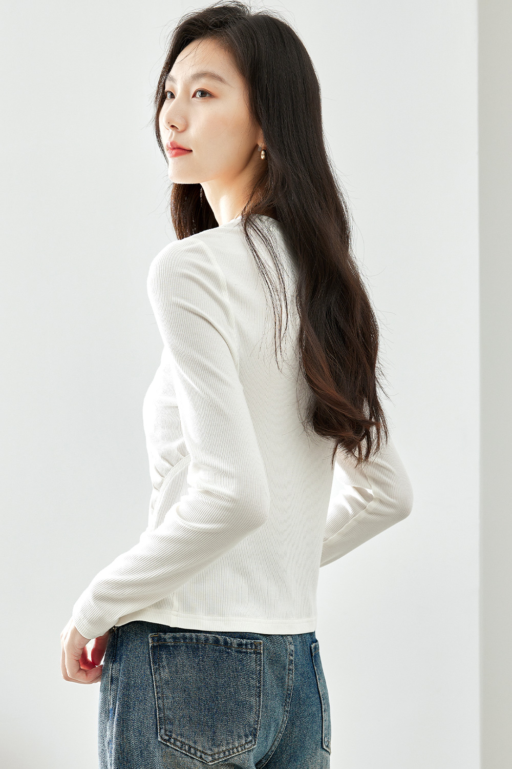 Pleated fashion T-shirt-VIMLYSTORE