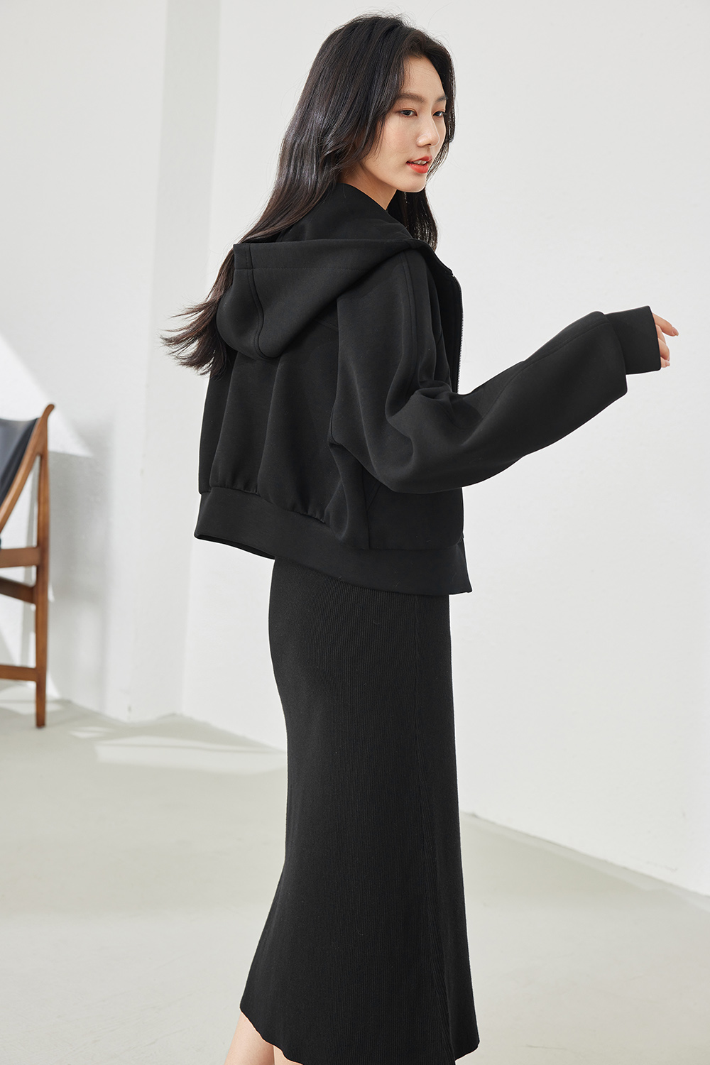 Casual Hooded Short Jacket