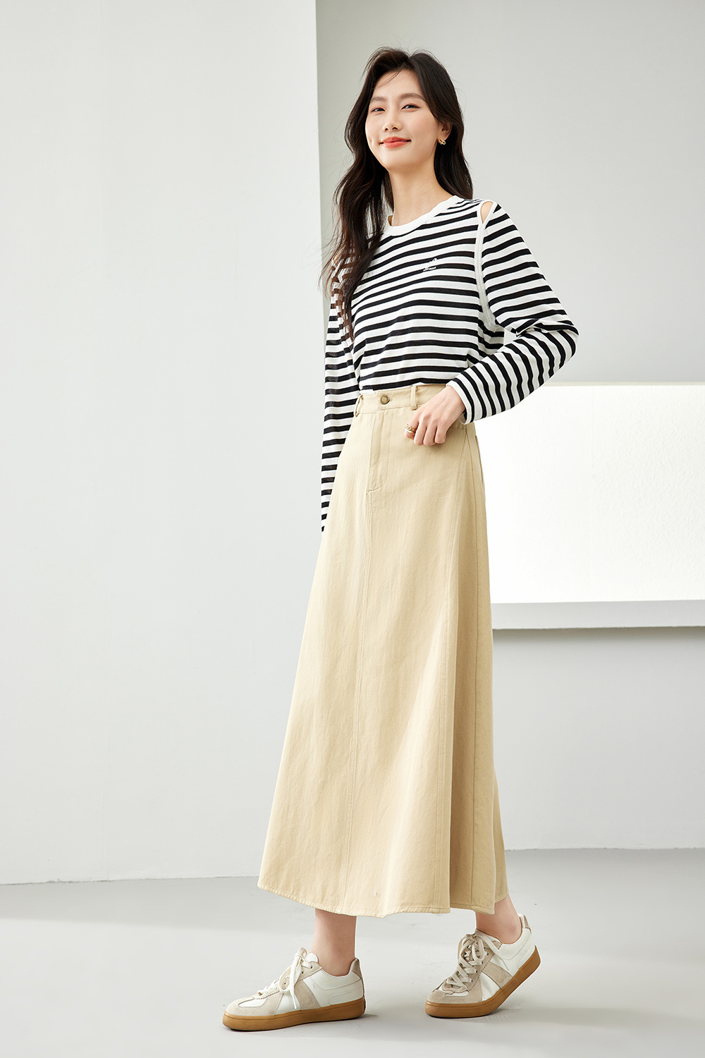 Slimming Khmer Midi Skirt-VIMLYSTORE