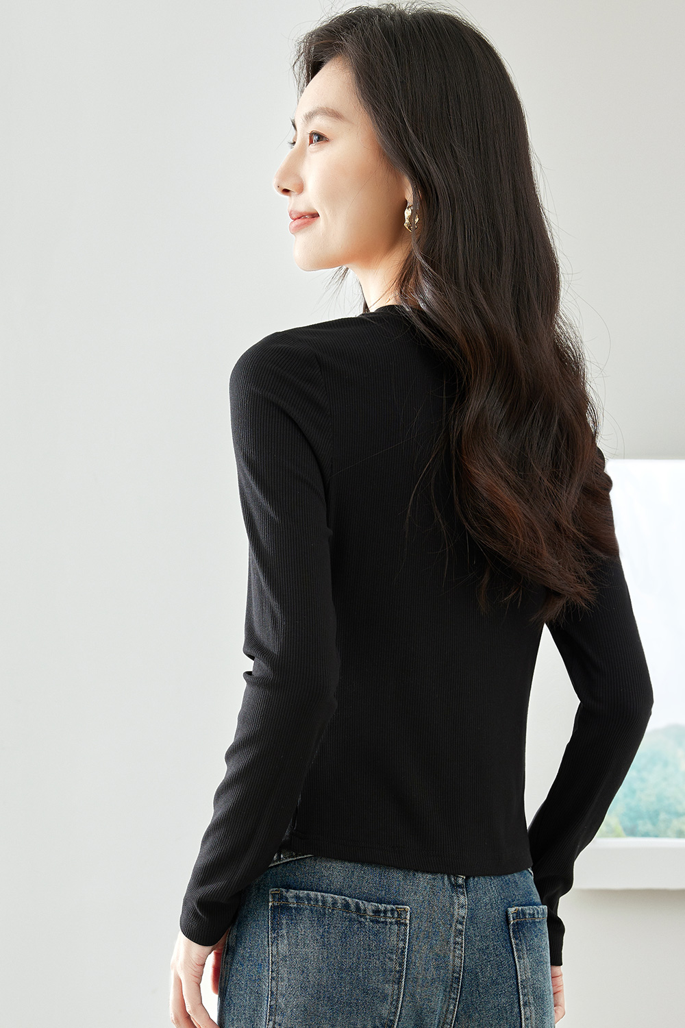 Pleated fashion T-shirt-VIMLYSTORE