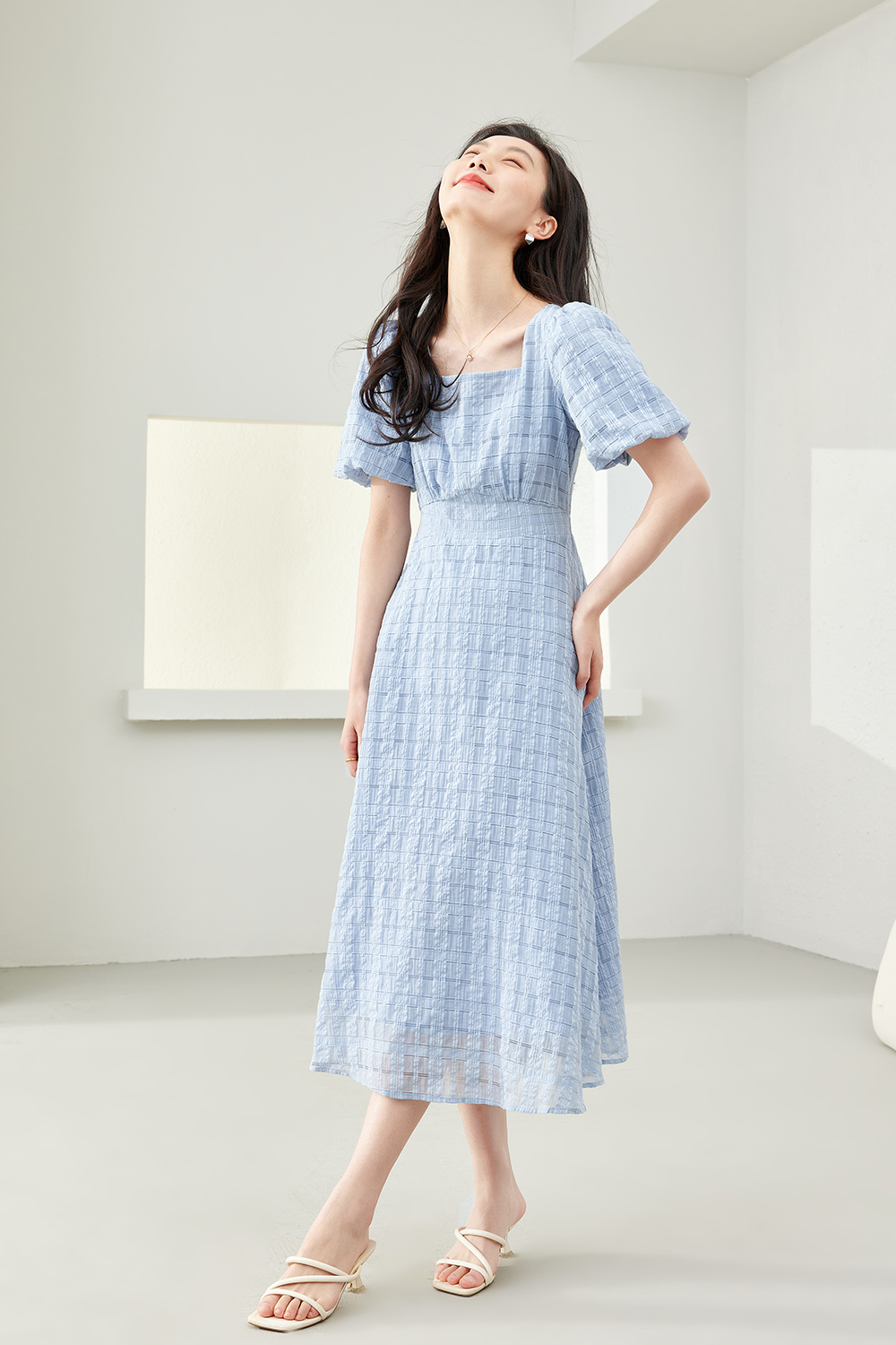 Hidden Plaid A-Line Skirt