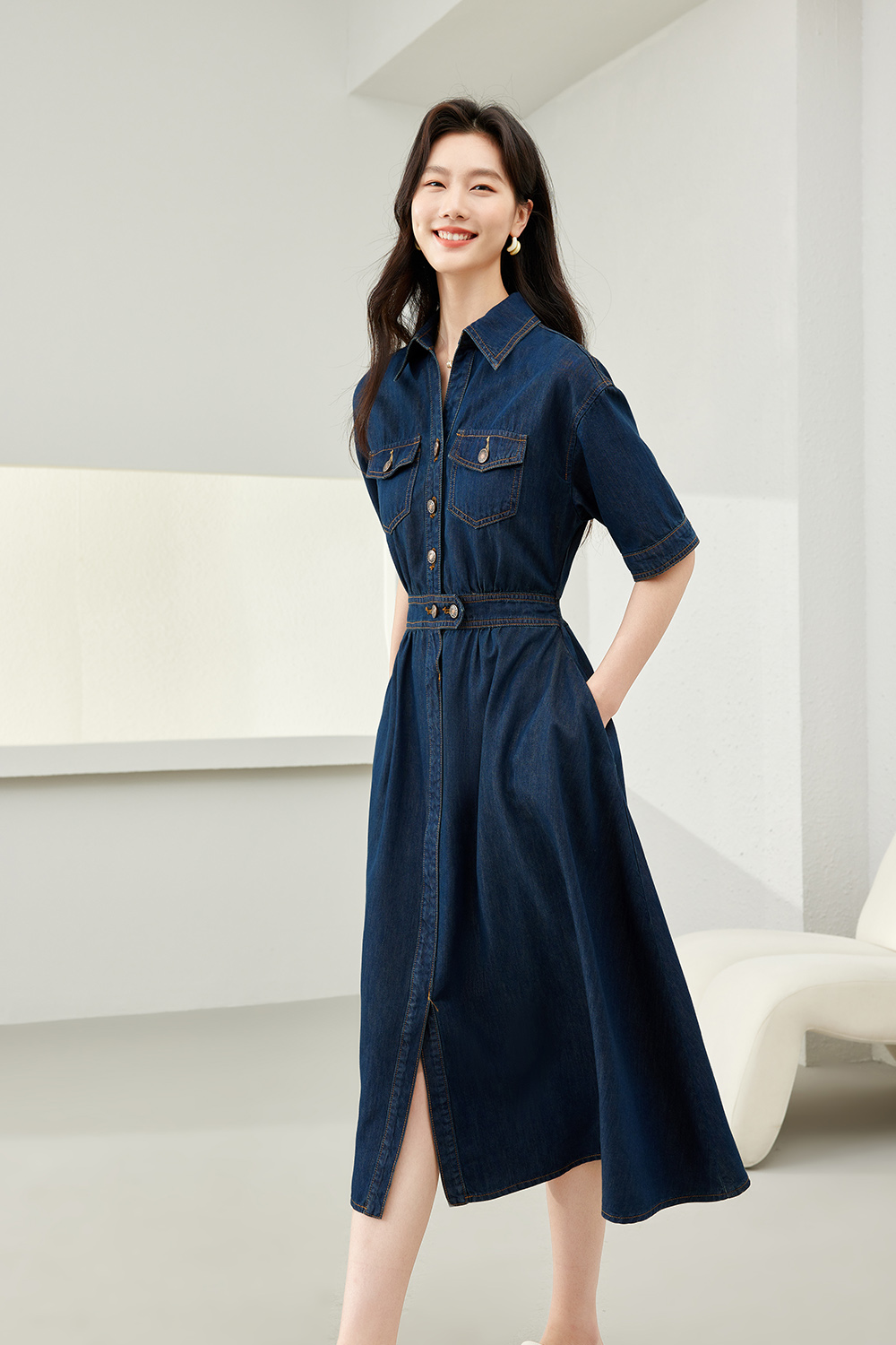 Cotton Comfortable Retro Denim Skirt
