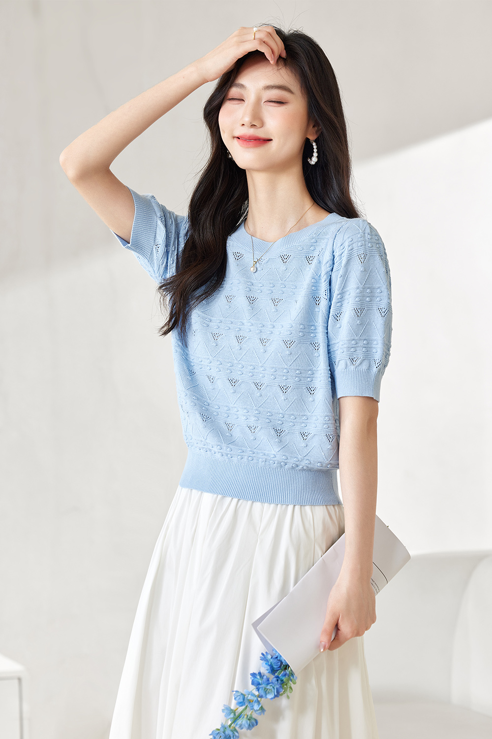 Sunshine Cotton Crew Neck Sweater
