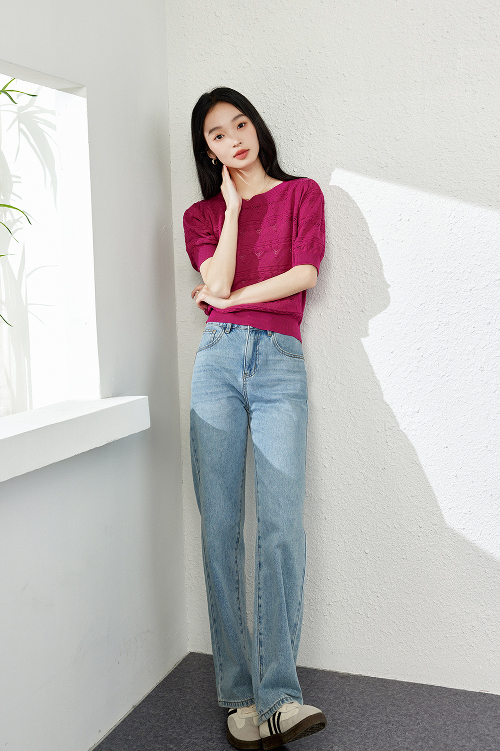 Sunshine Cotton Crew Neck Sweater