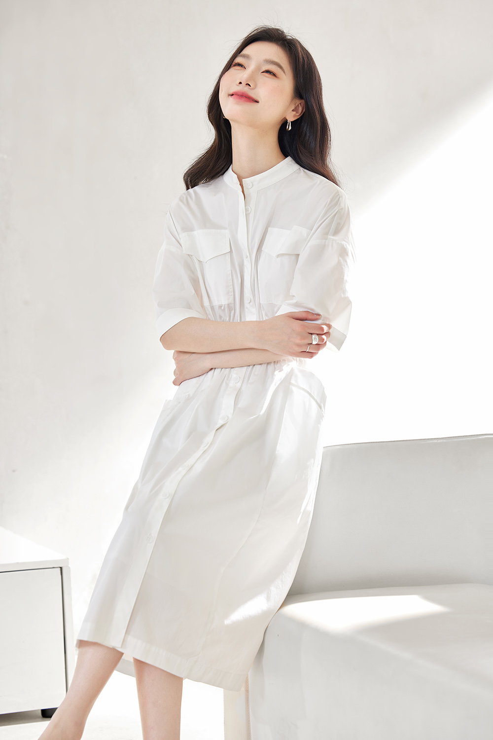 Simple Cotton Shirt Dress