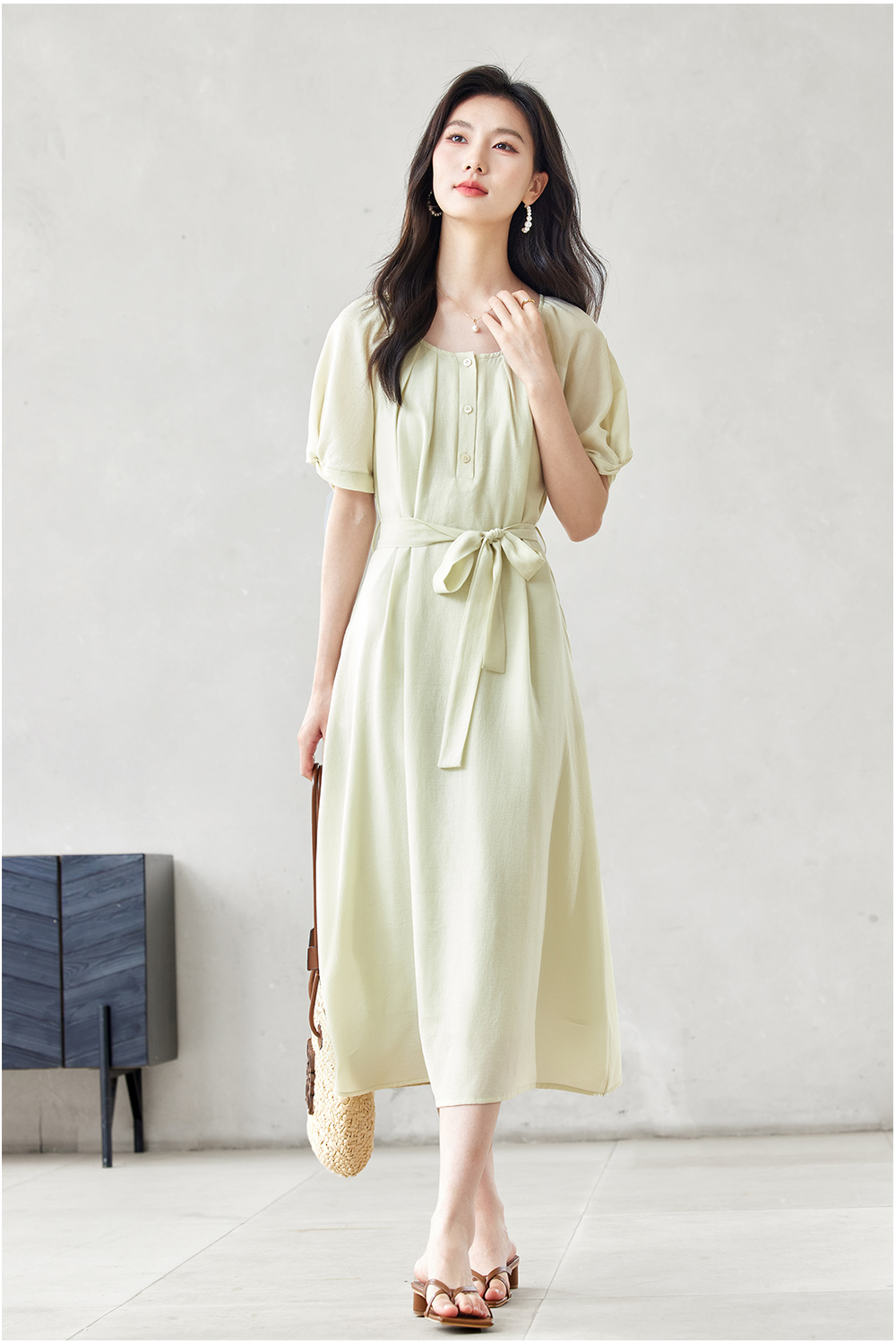 Gentle Light Draped Dress
