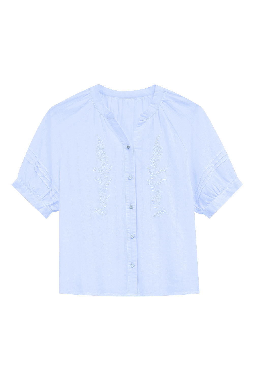 Pure Cotton Embroidered Striped Shirt