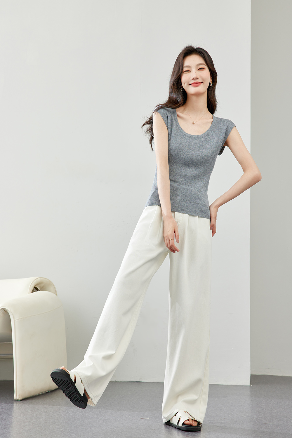 Stylish All-match Elegant Knitted Sweater