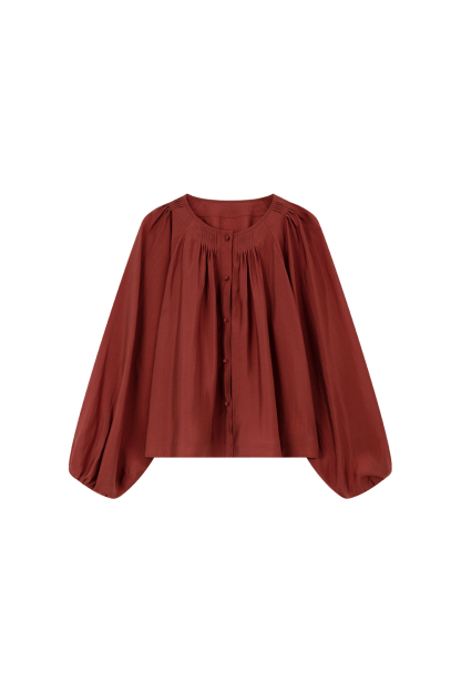 French Round Neck Lyocell Shirt
