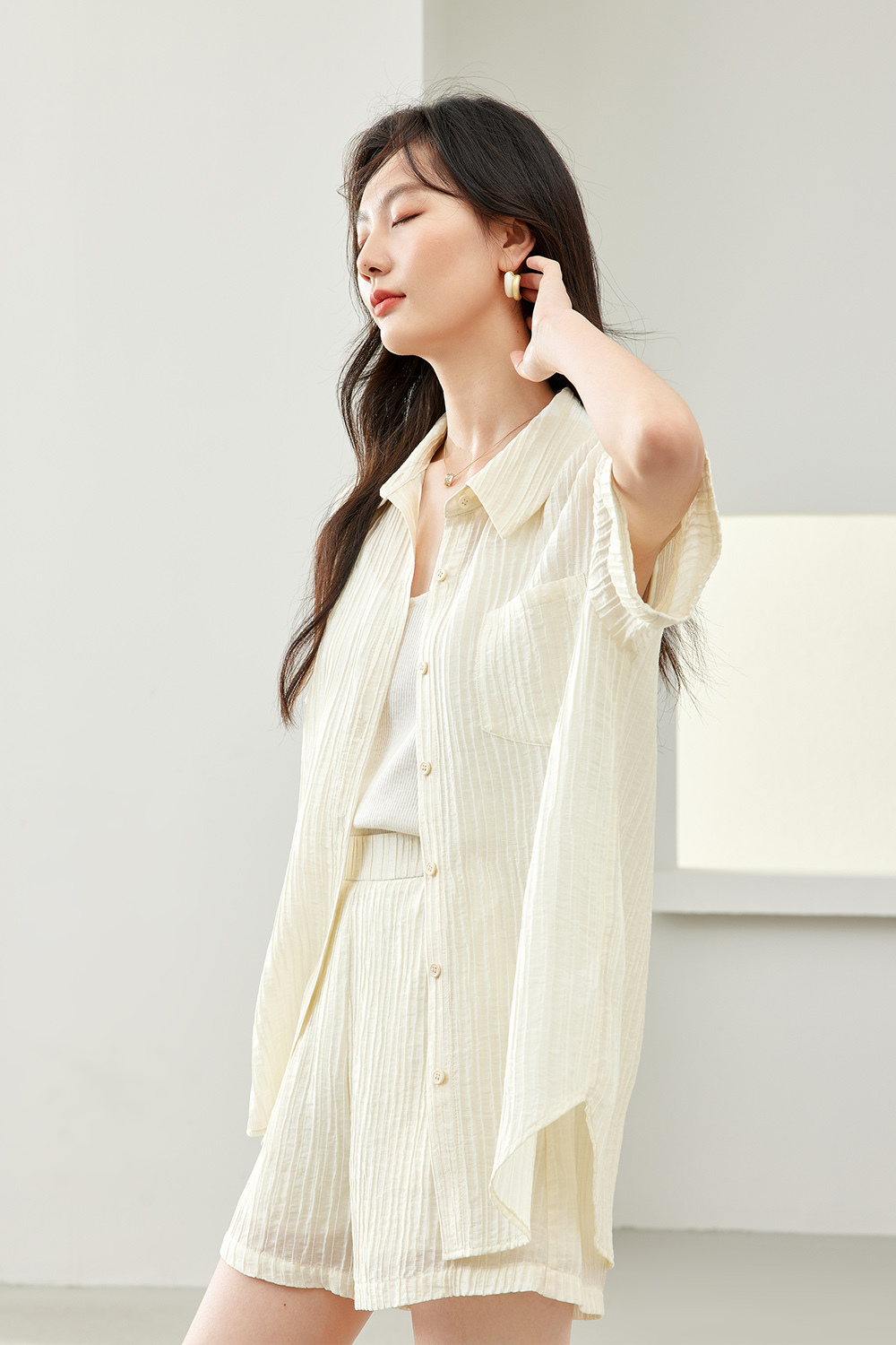 Cool Striped Lyocell Suit