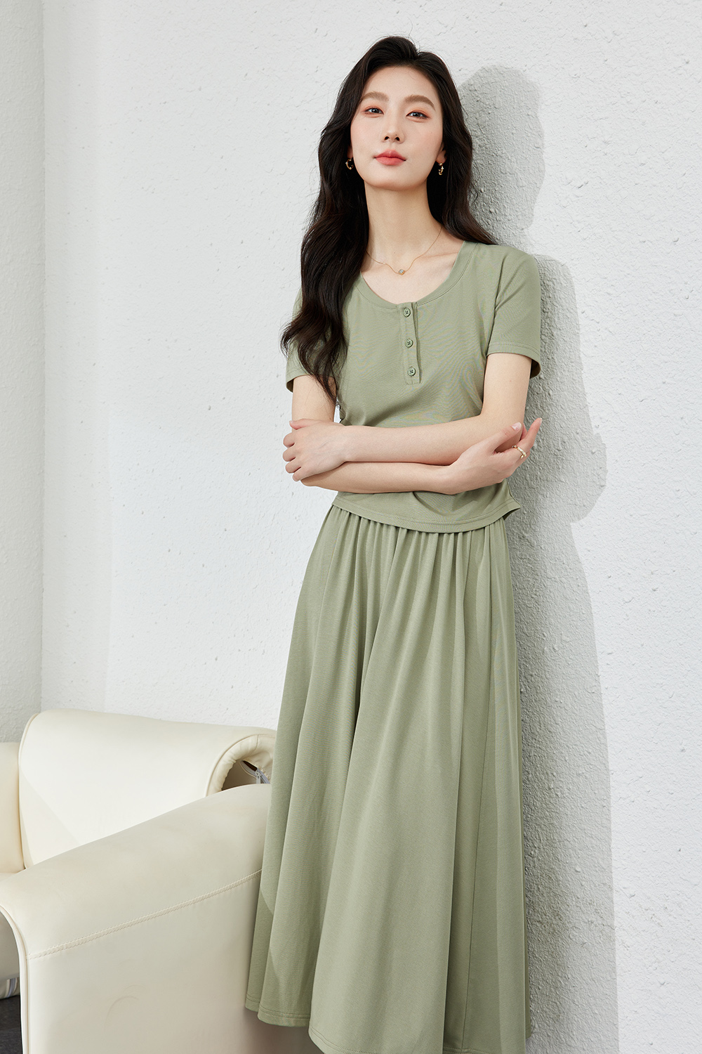 Fashionable Relaxed Knitting Suit