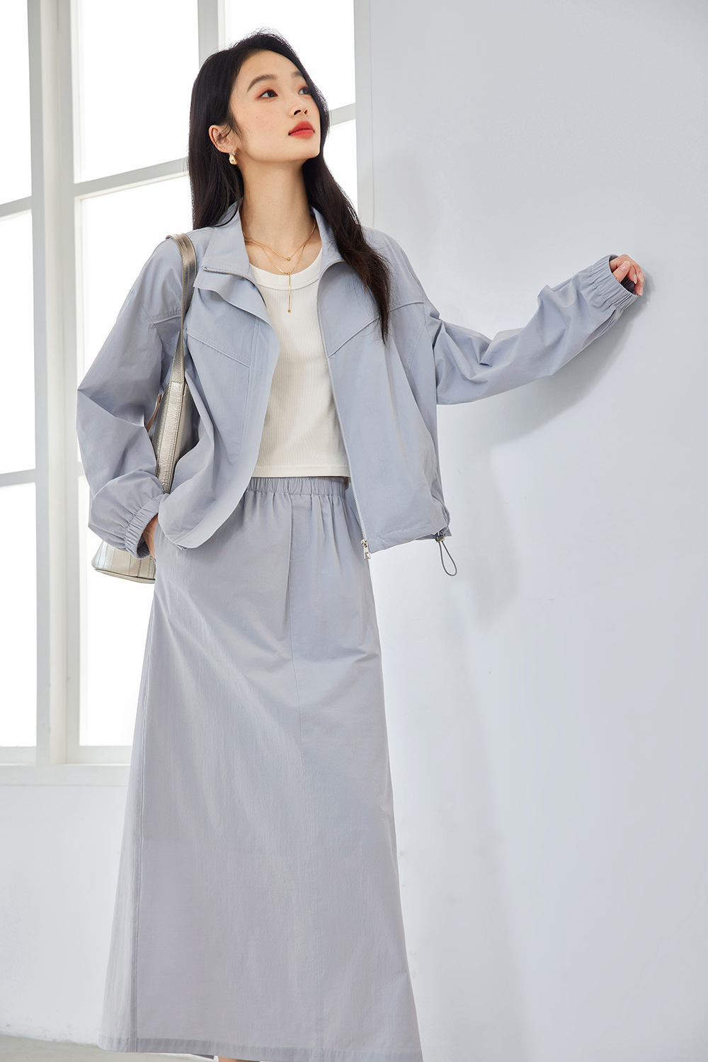 Stand Collar Workwear Casual Suit