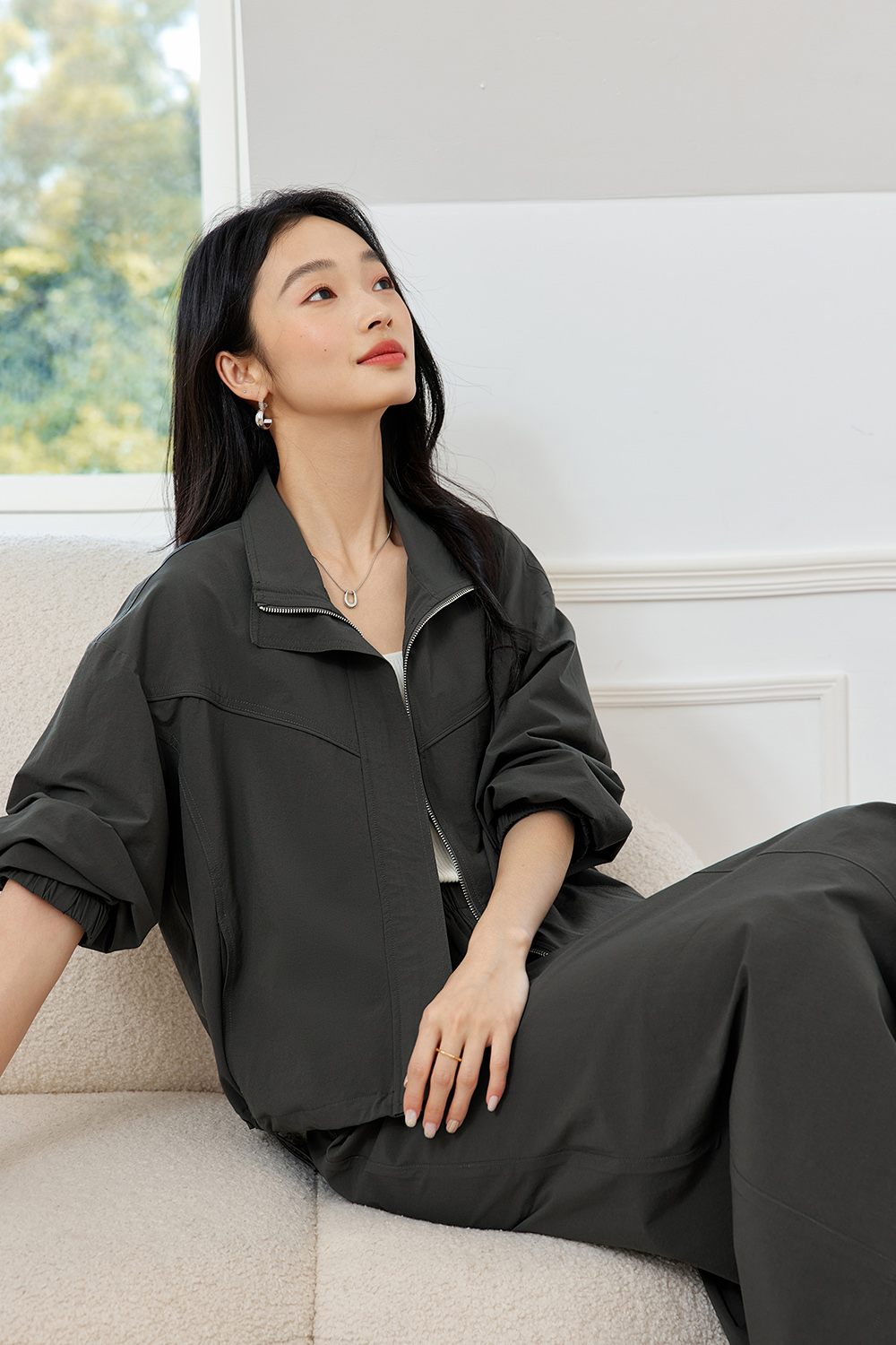 Stand Collar Workwear Casual Suit