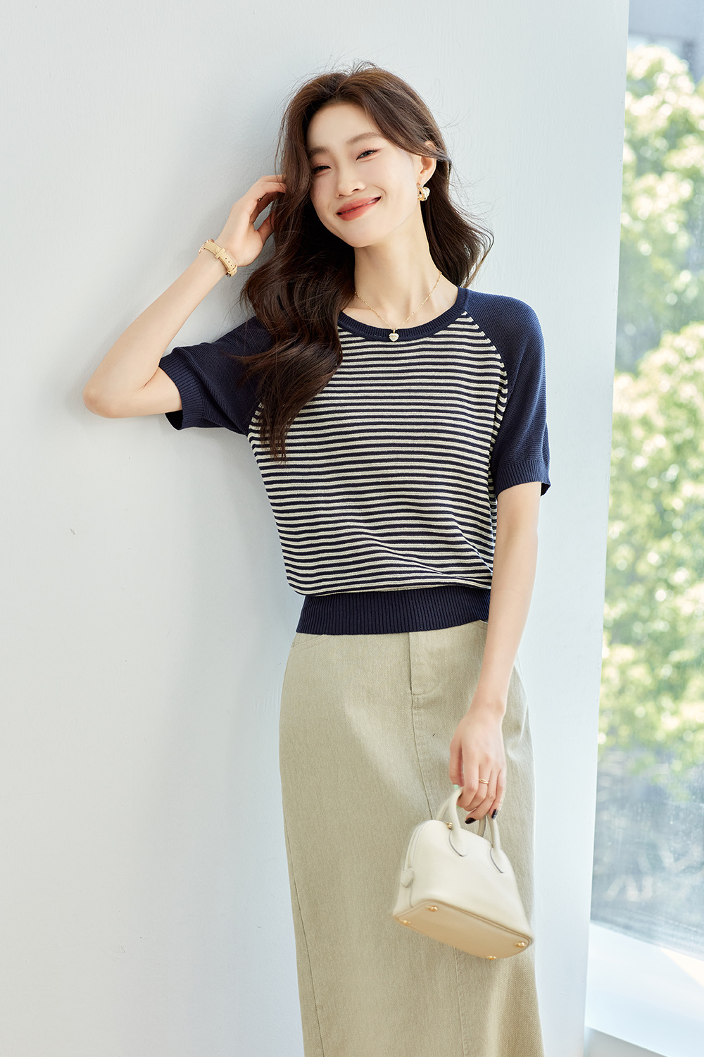 Striped Contrast Sweater