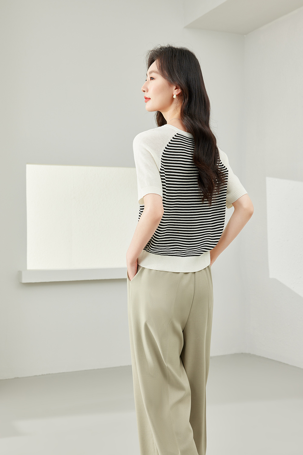 Striped Contrast Sweater