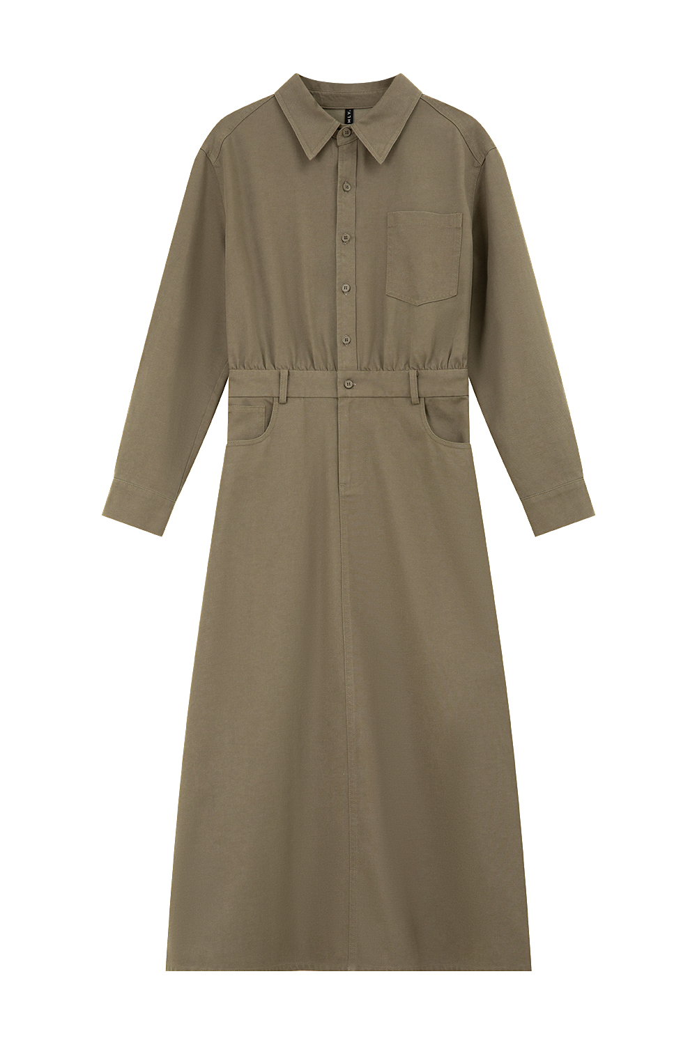 Vintage Long-Sleeved Shirt Dress