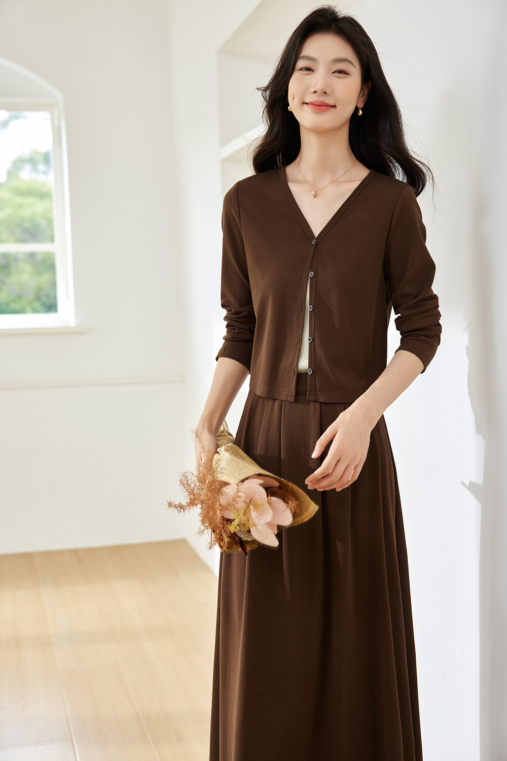 Lazy And Comfortable Cardigan Suit