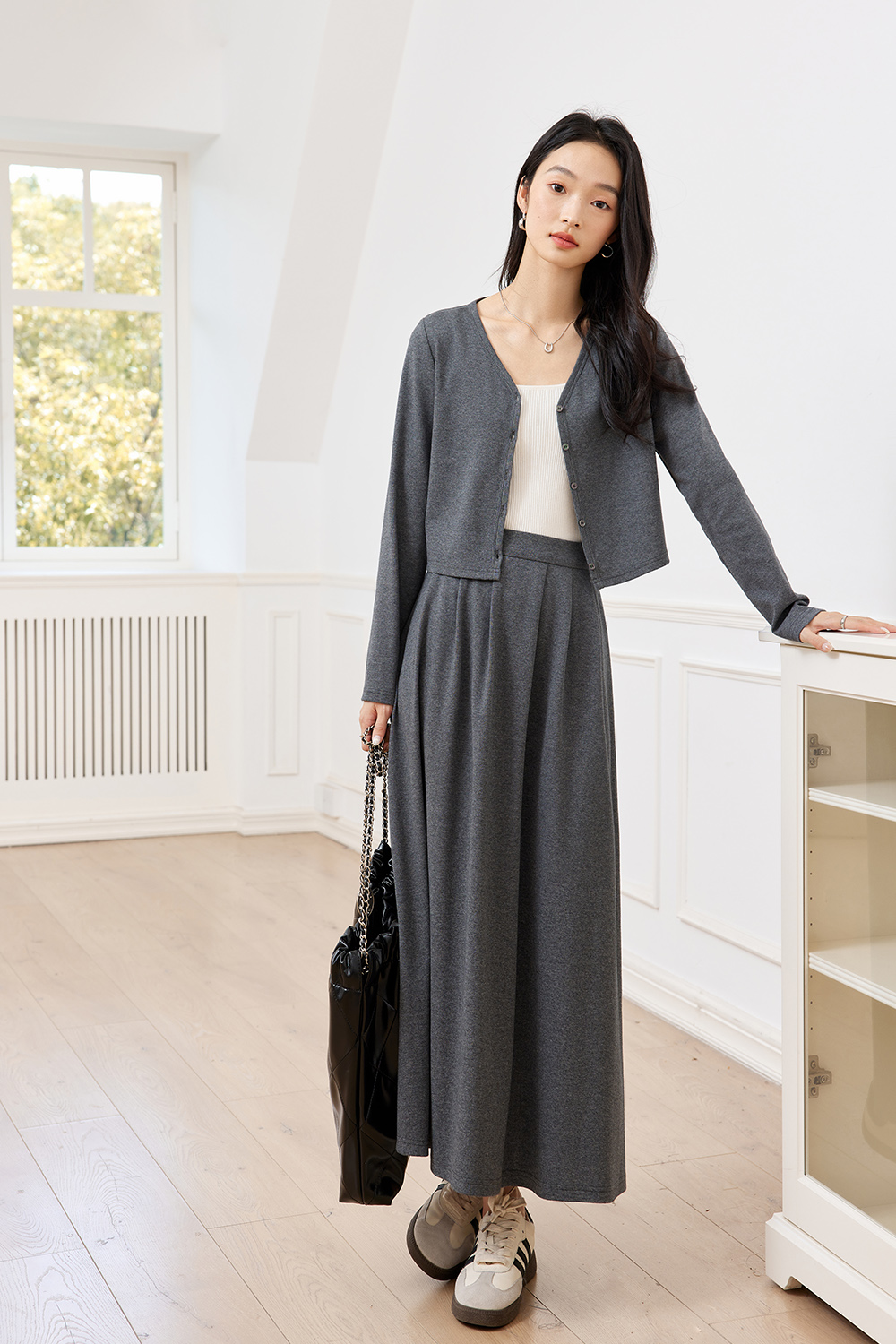 Lazy And Comfortable Cardigan Suit