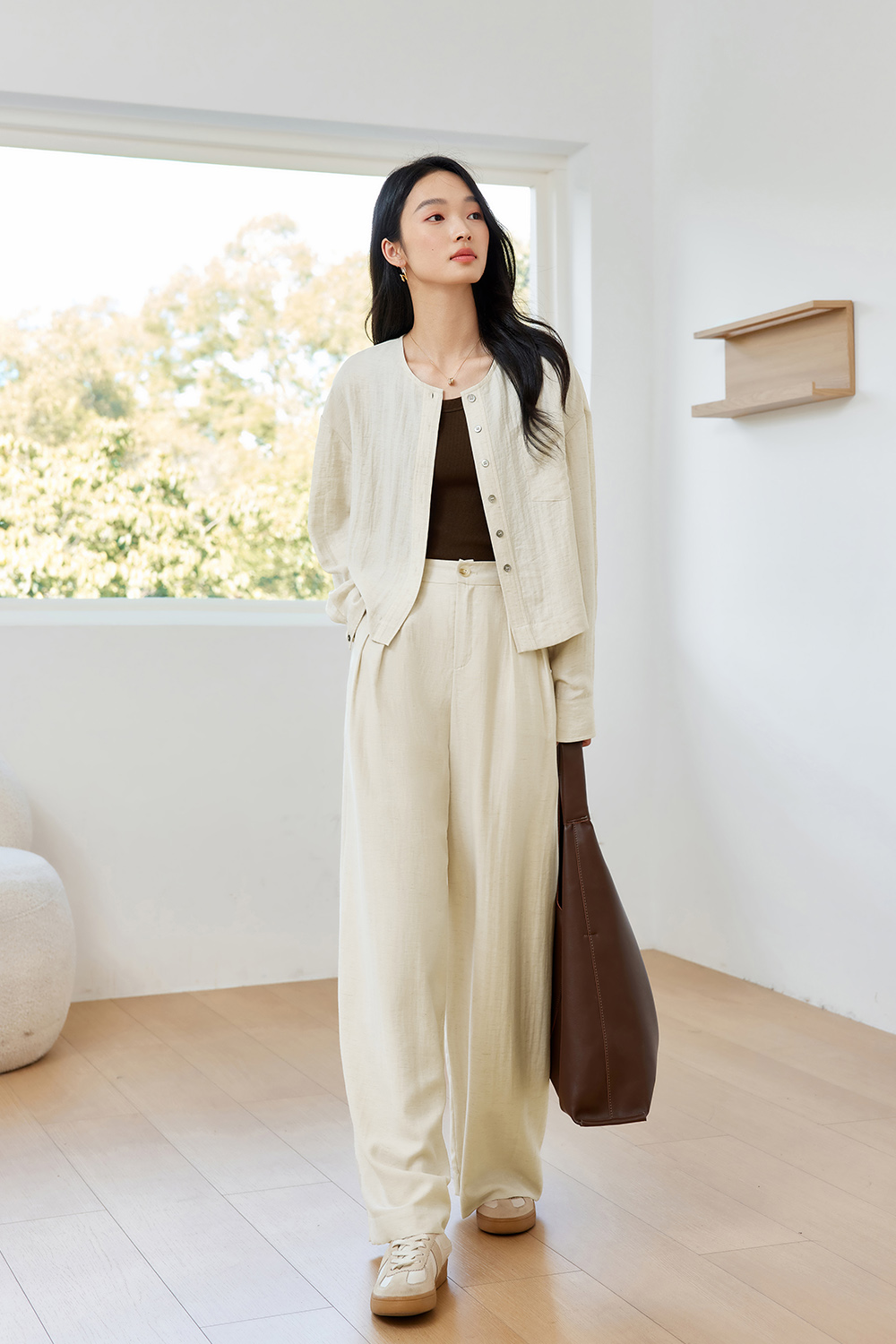 Casual Loose Linen Two-Piece Suit