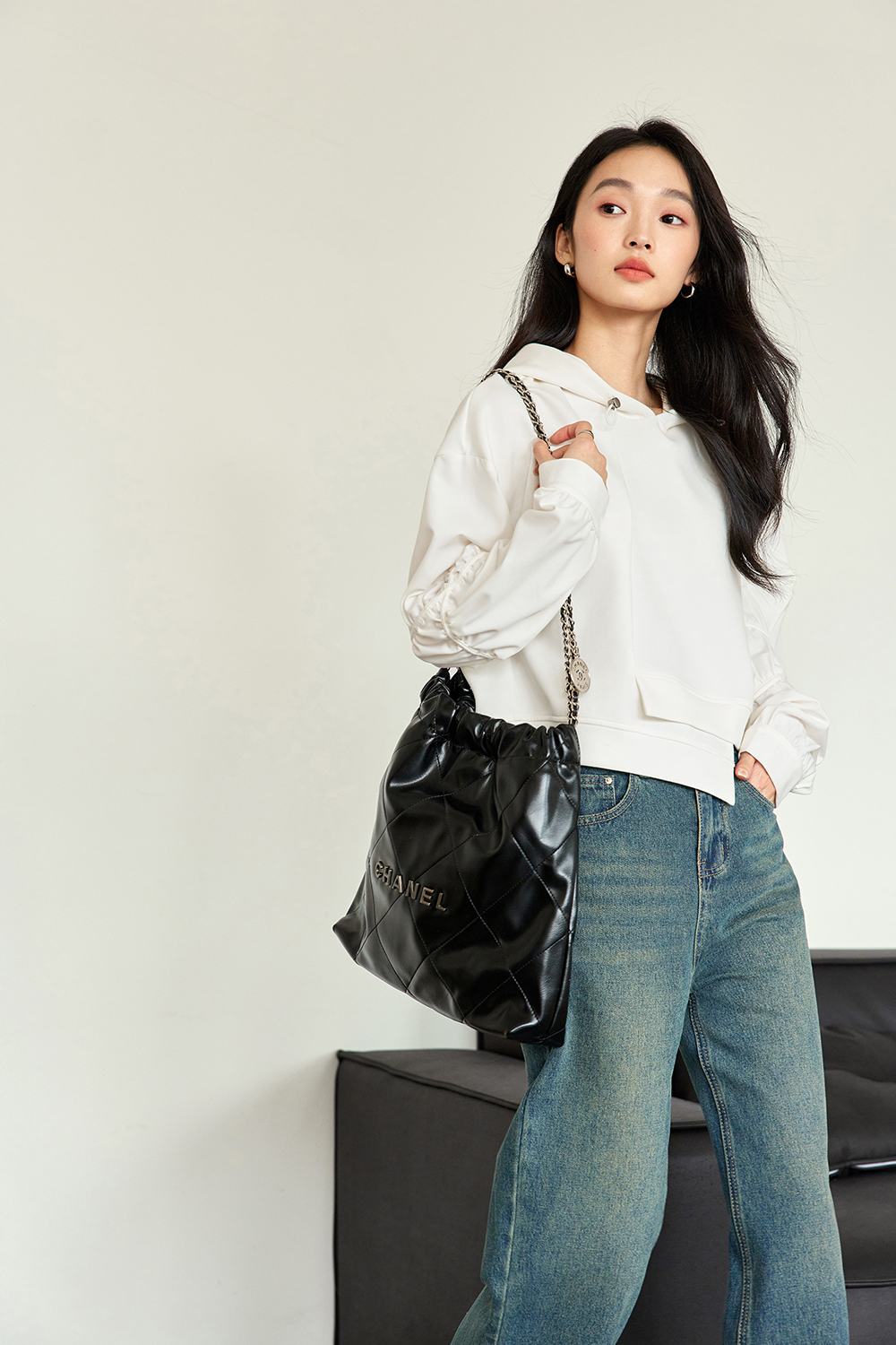 Irregular Design Hooded Sweatshirt