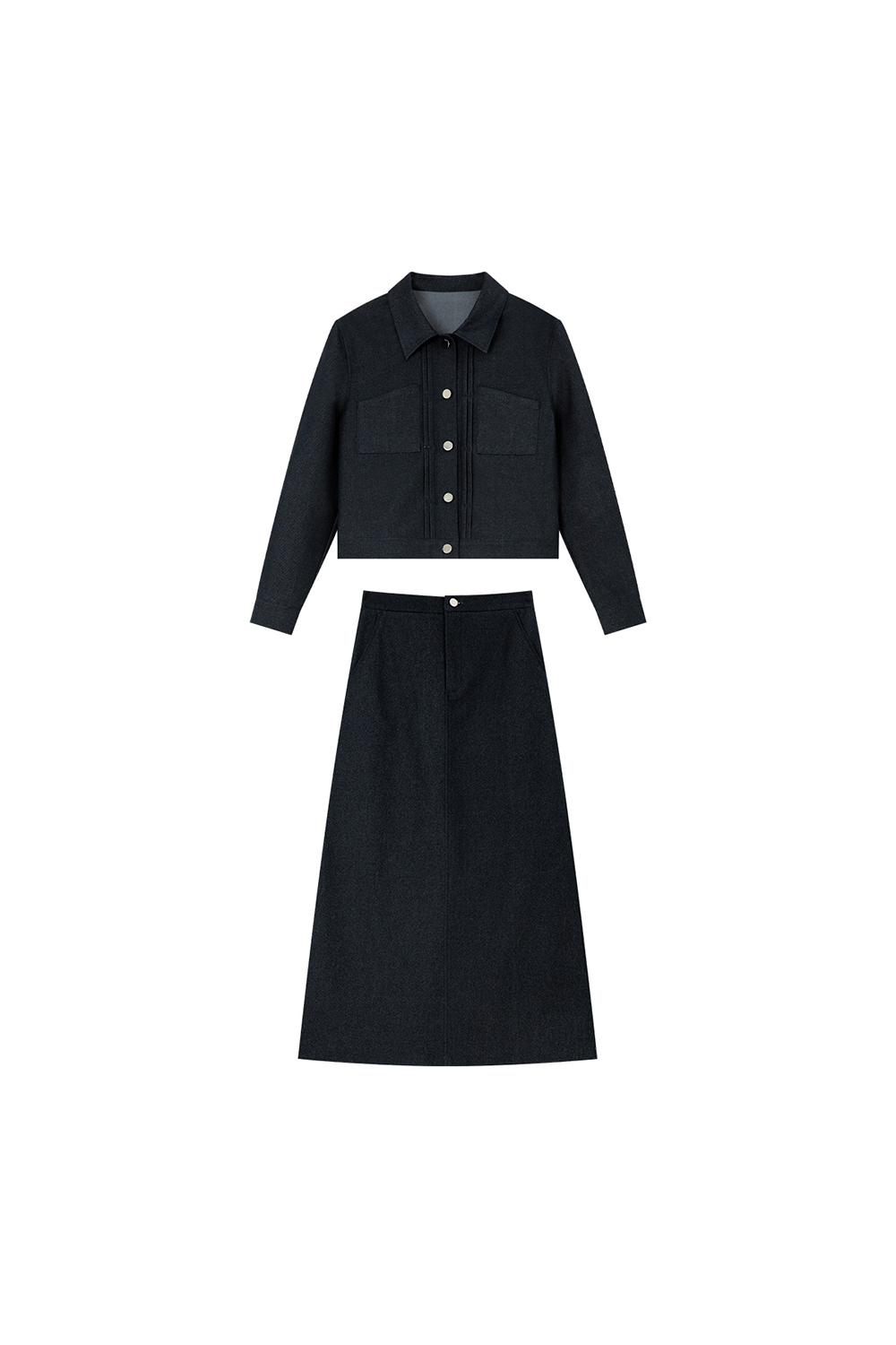 Leisure Textured Denim Suit