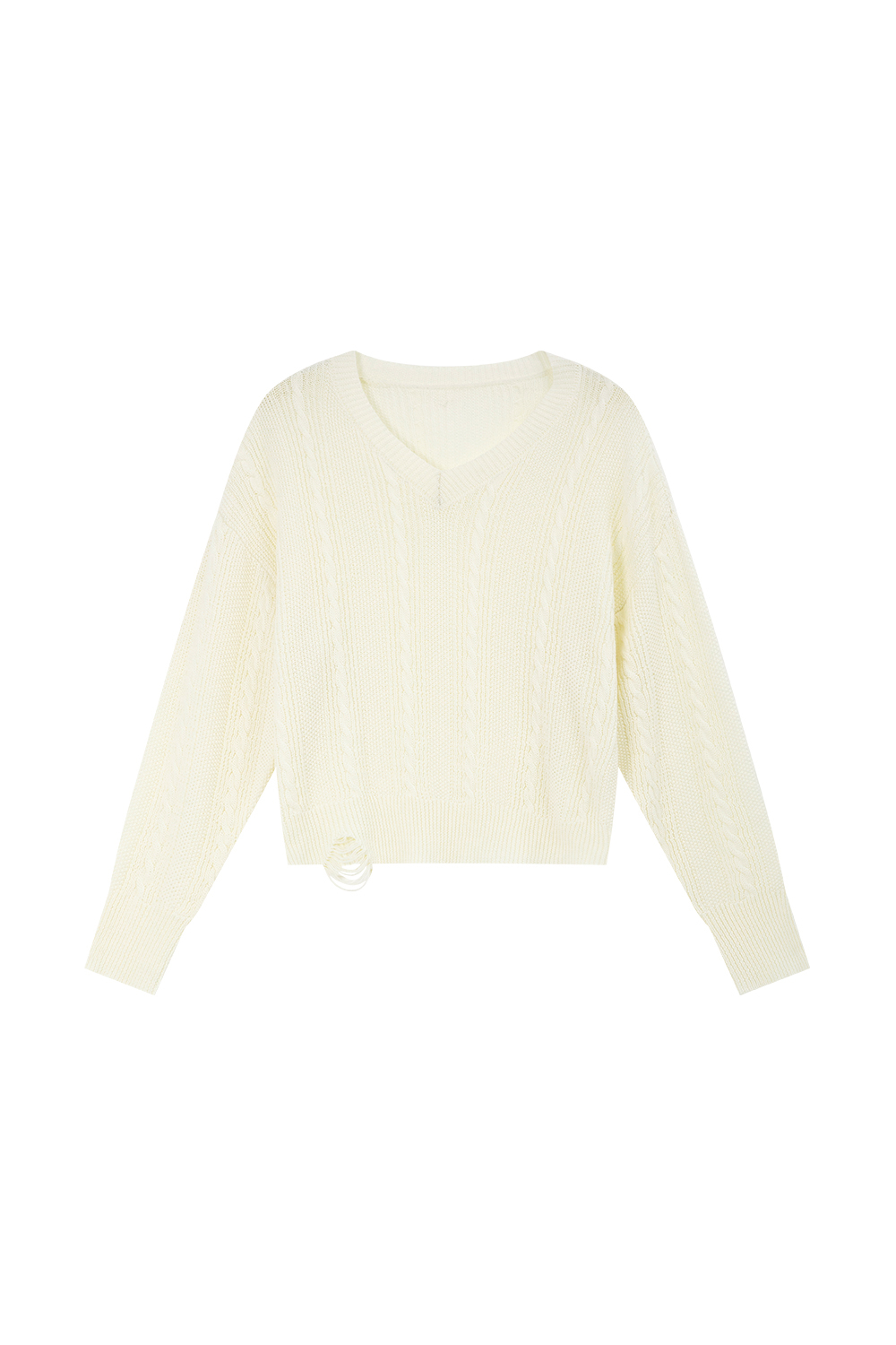 Textured Lazy Knitted Sweater