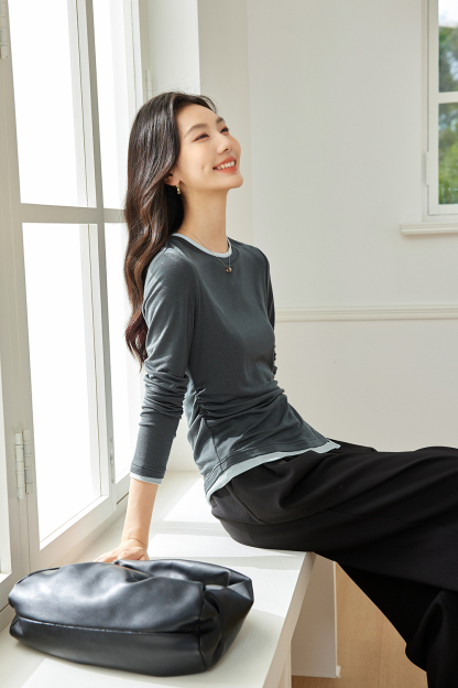 Faux Two-Piece Knitted Base Layer