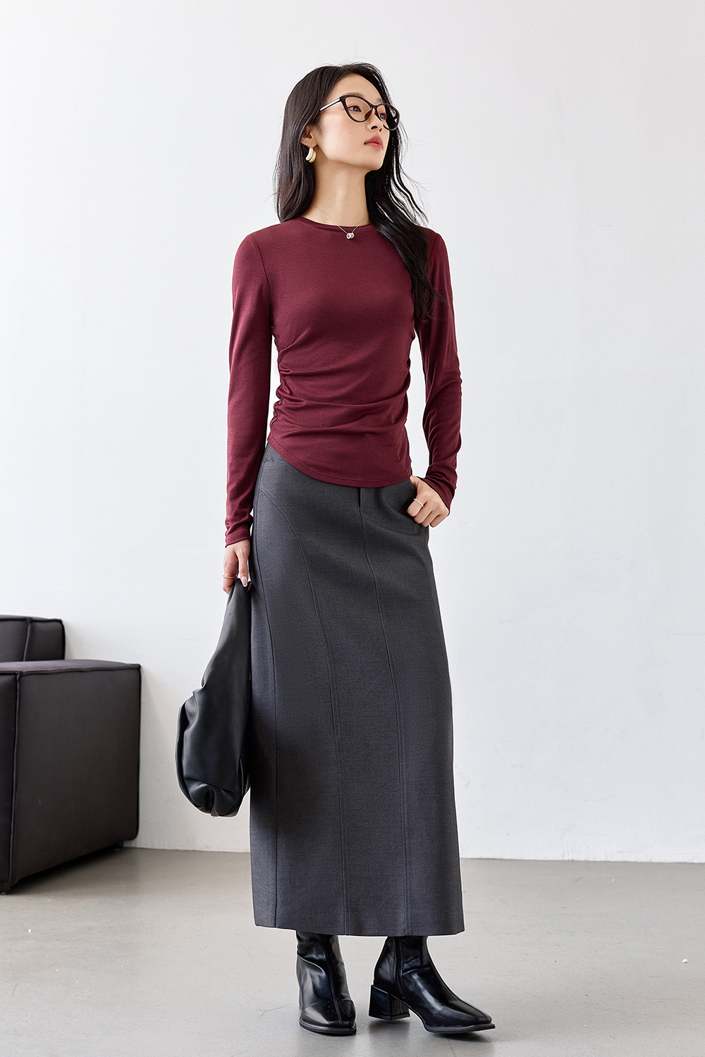 Wool blend knitted base layer