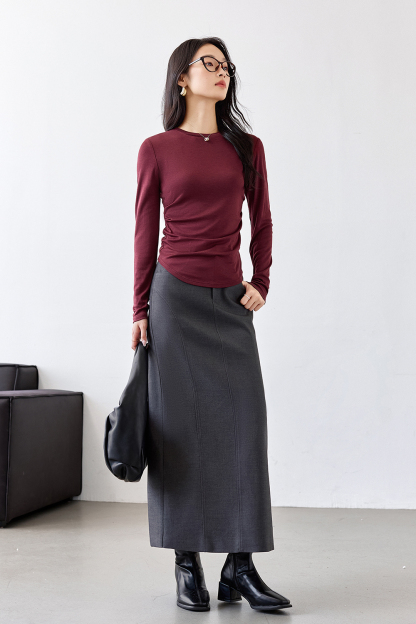 Wool blend knitted base layer