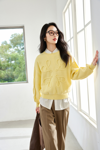 3D Line Design Sweater