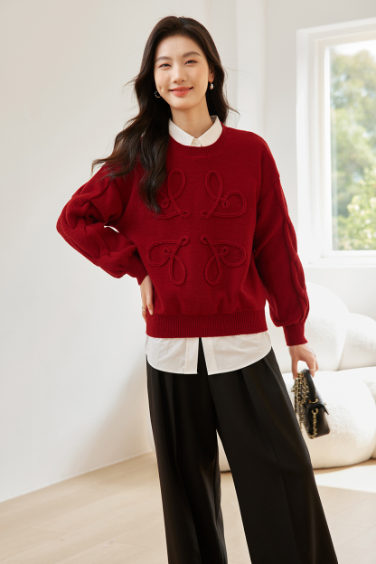 3D Line Design Sweater