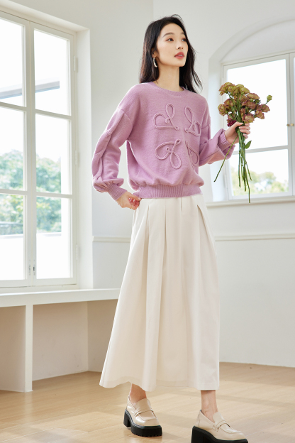 3D Line Design Sweater