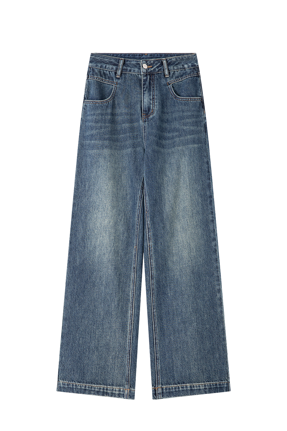 American retro wide-leg jeans