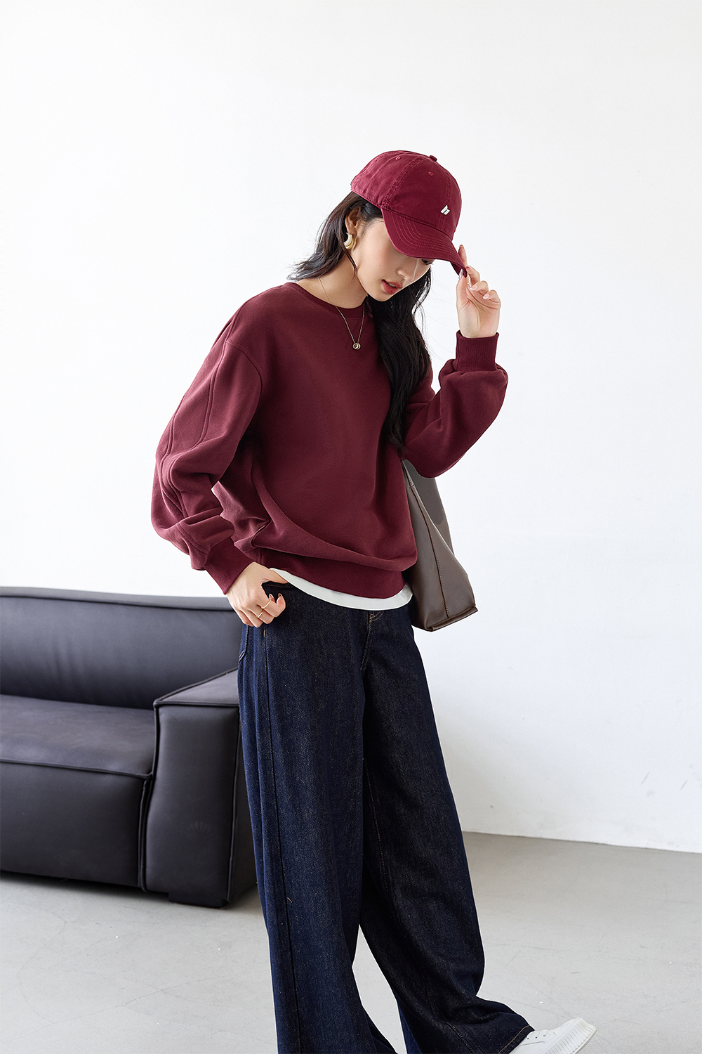 Casual Solid Color Warm Sweatshirt-VIMLYSTORE