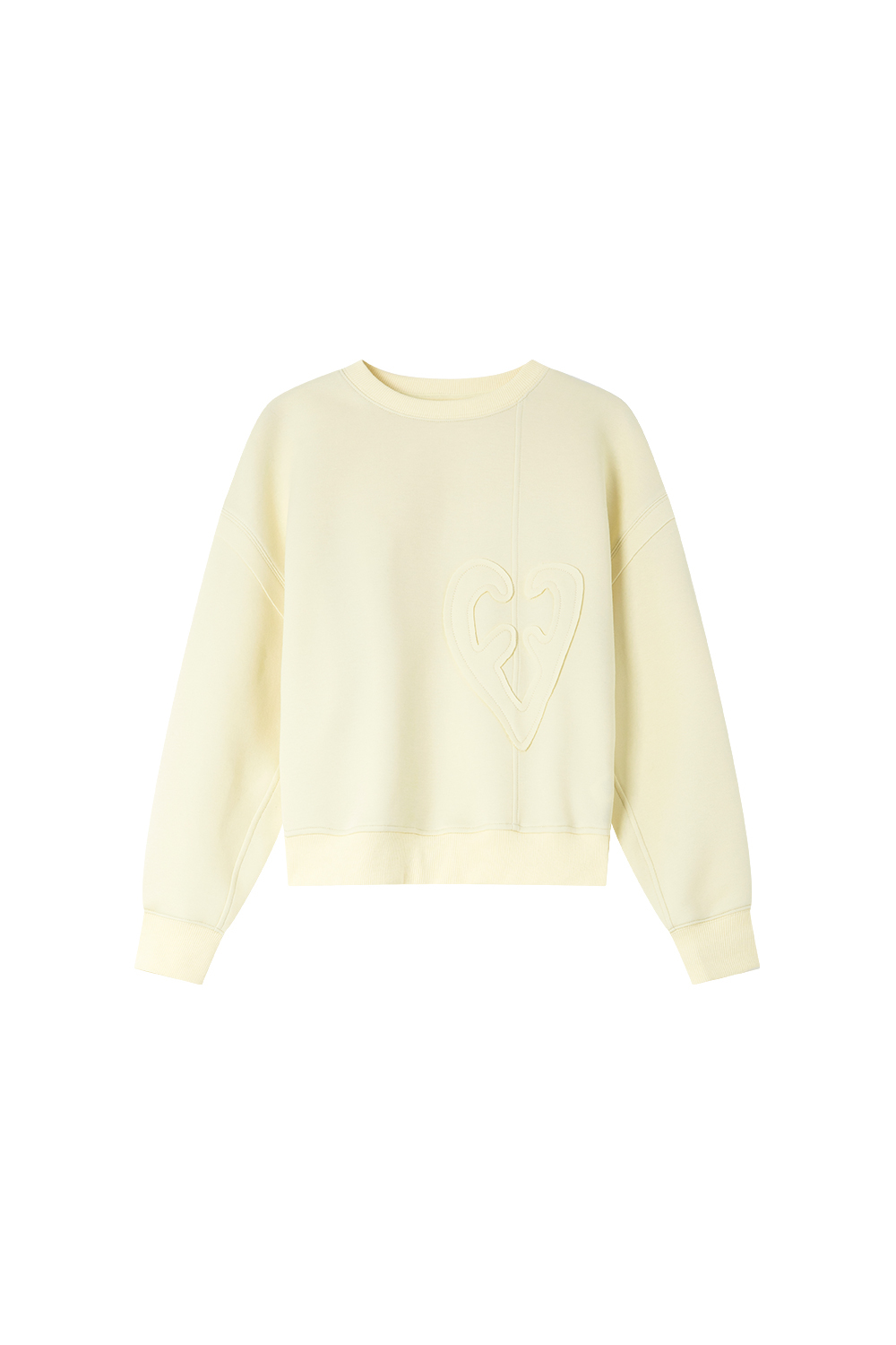 Heart Patch Embroidery Sweatshirt