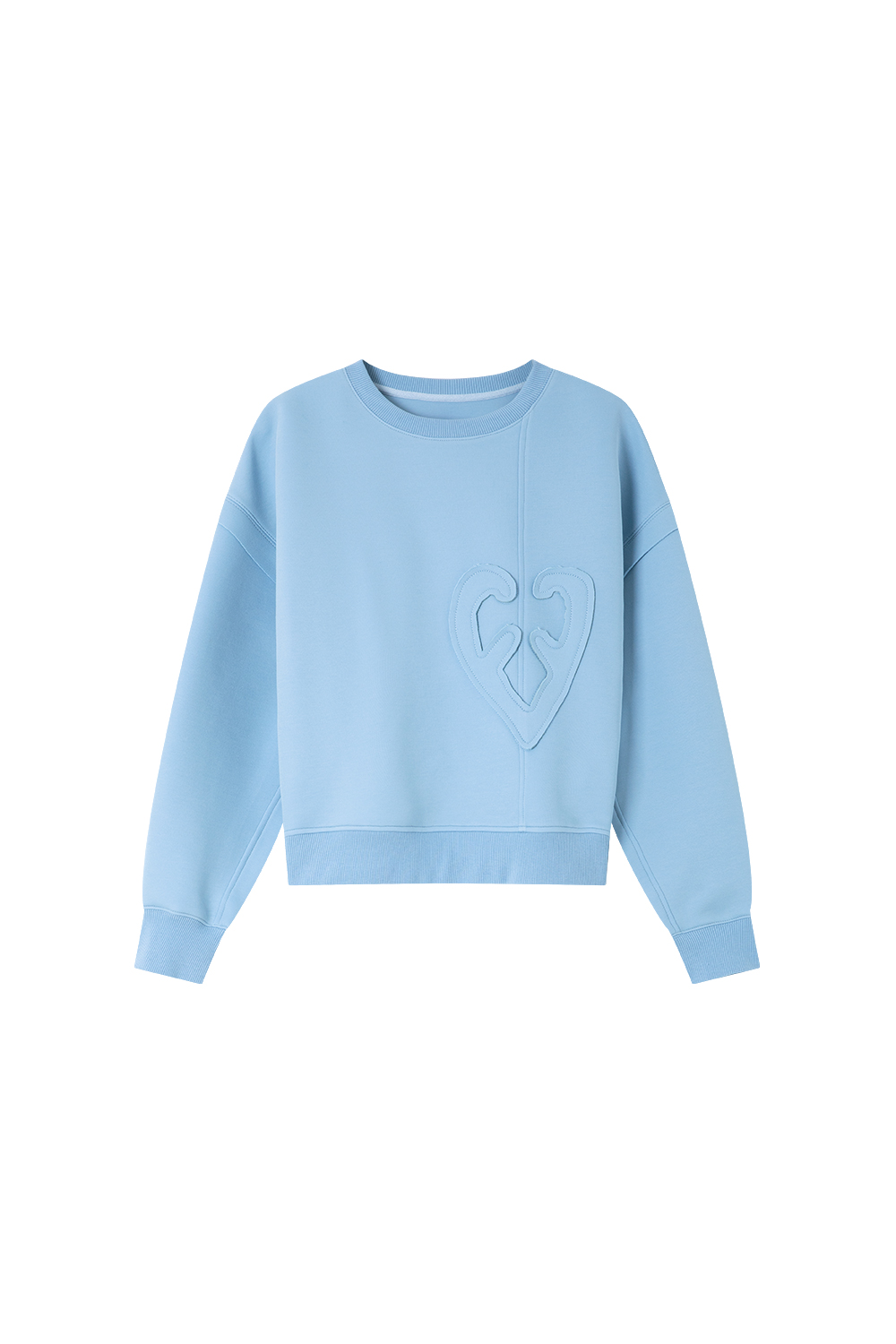 Heart Patch Embroidery Sweatshirt
