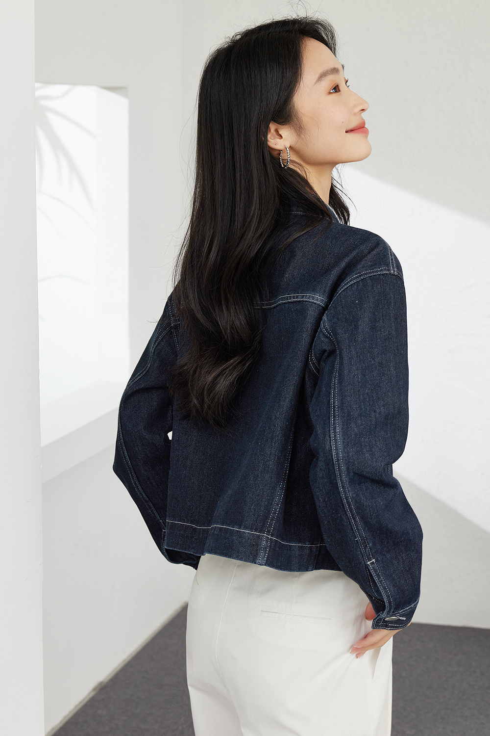 Hong Kong Style Retro Casual Denim Jacket-VIMLYSTORE