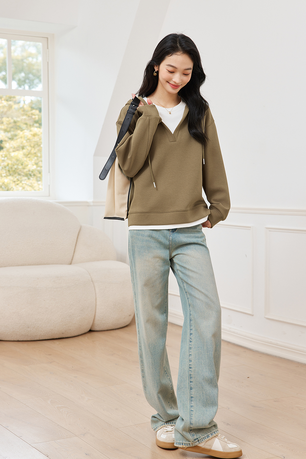 Maillard Fake Two Piece Sweatshirt