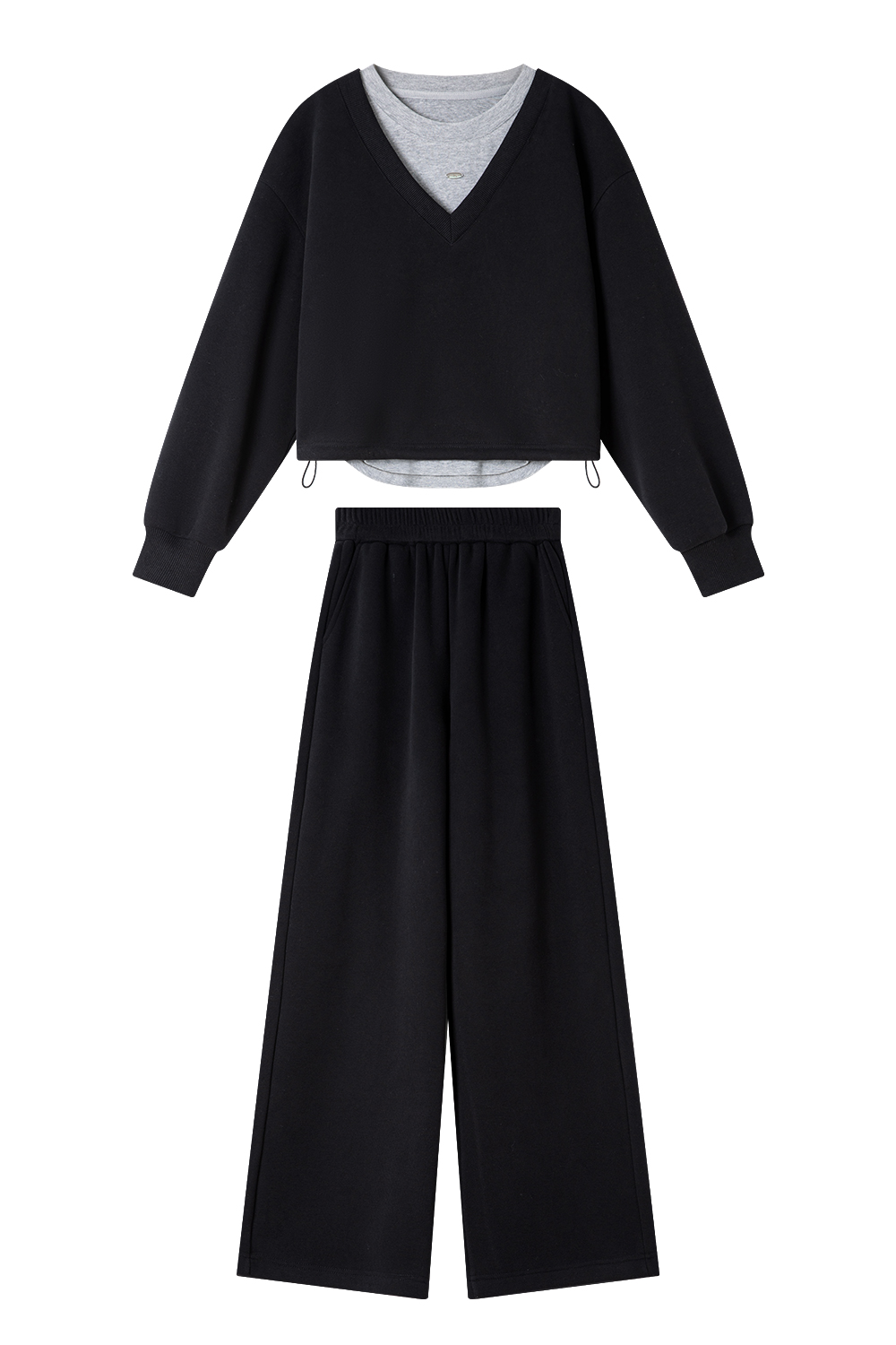 Fleece-Lined Thickened Simple Three-Piece Set