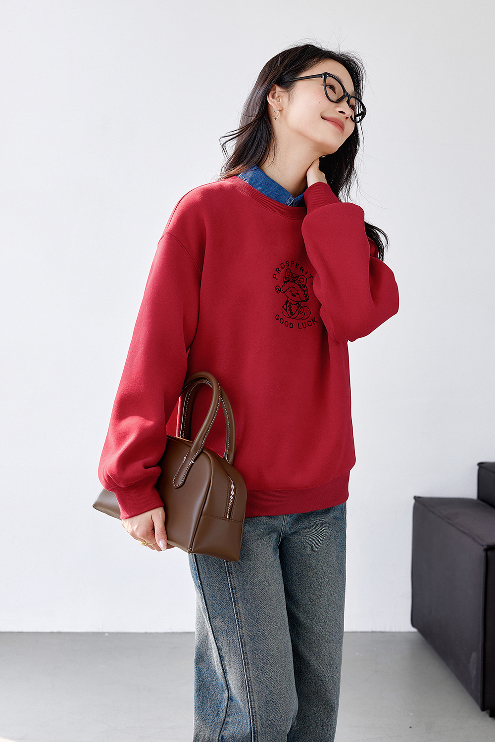 Fun printed design sweatshirt-VIMLYSTORE