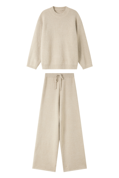 Solid color lazy loose suit