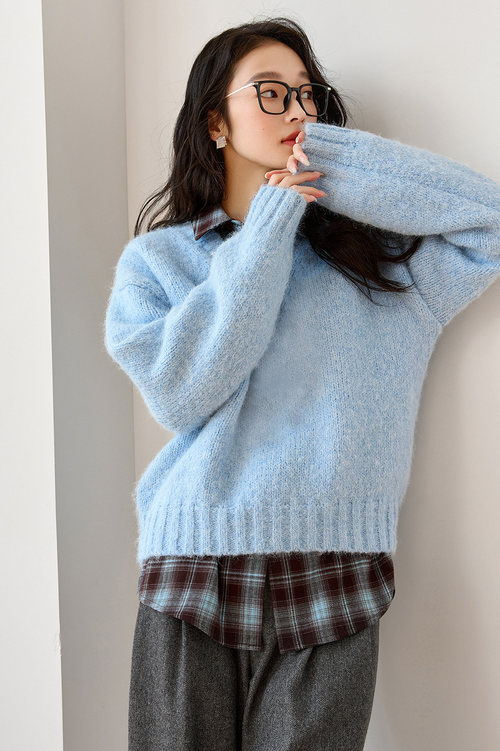 Gentle Series Wool - Blend Knitted Sweater-VIMLYSTORE