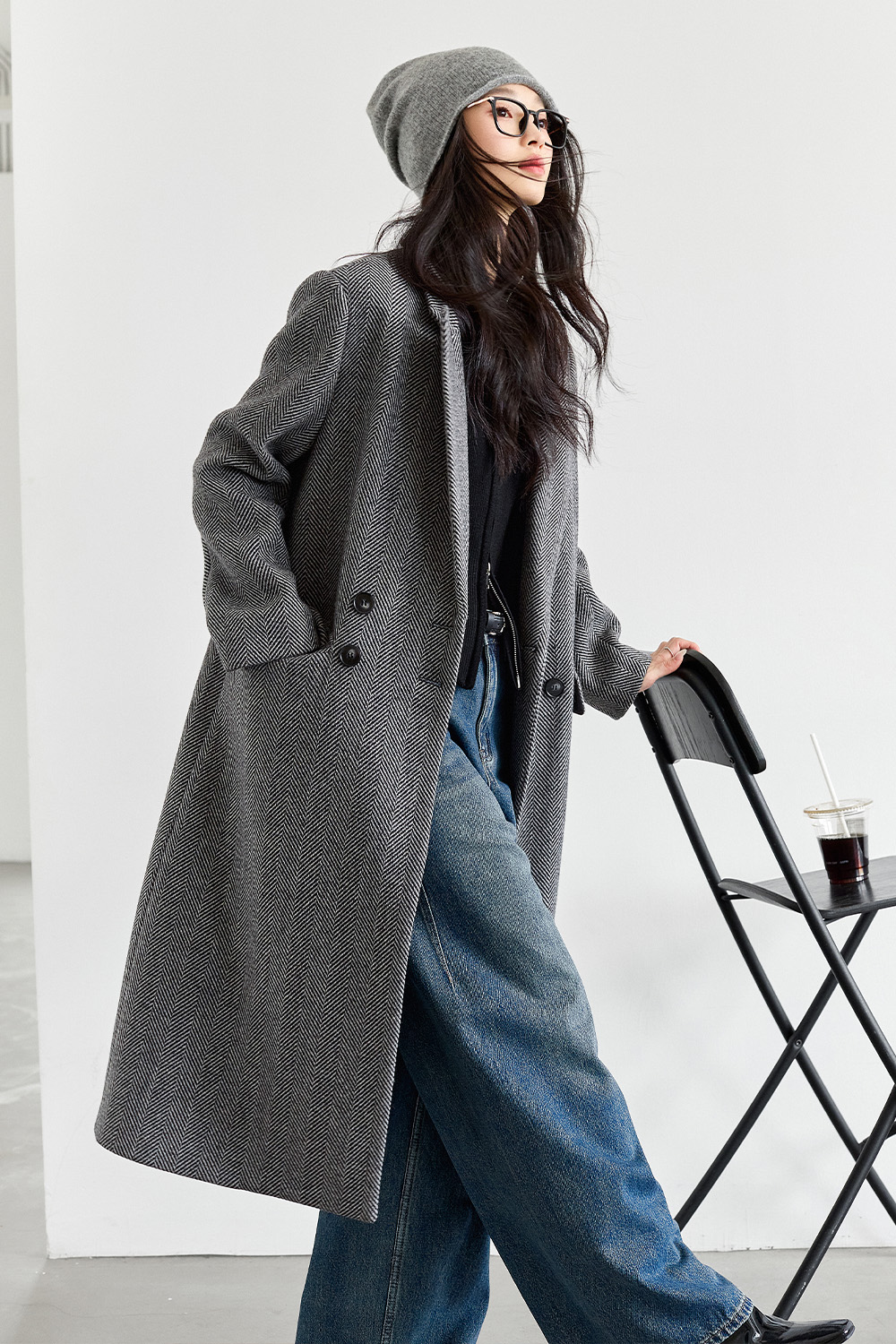 Wool blend trench coat-VIMLYSTORE
