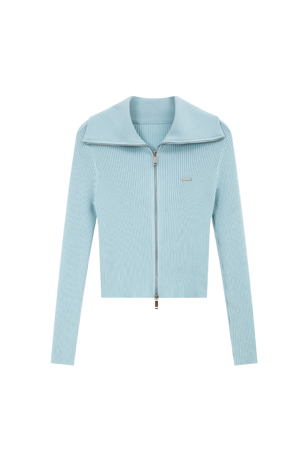 Doubleheaded Zipper Knitted Cardigan-VIMLYSTORE